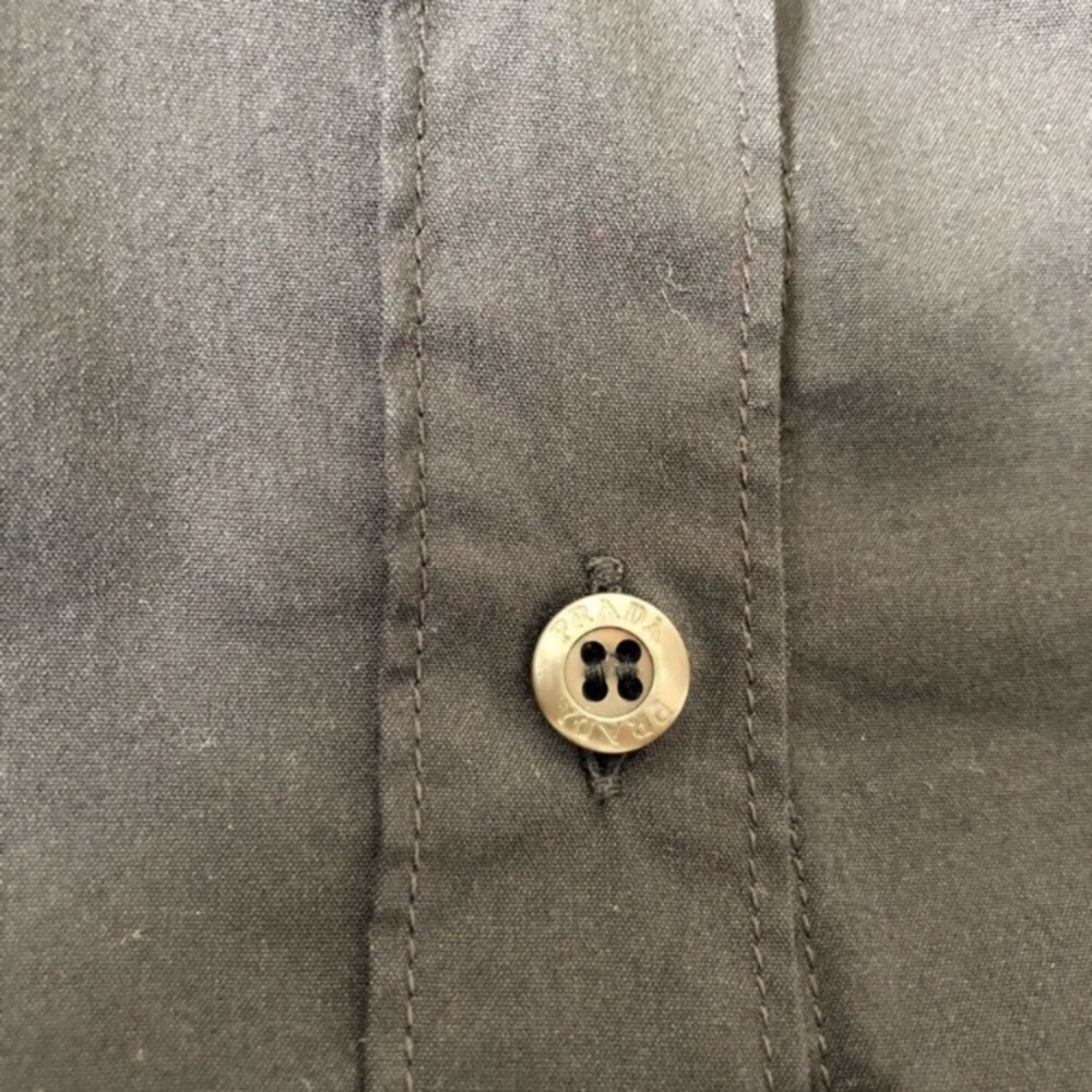 Prada Short Sleeve Cotton Button Down EUC - Picture 7 of 8